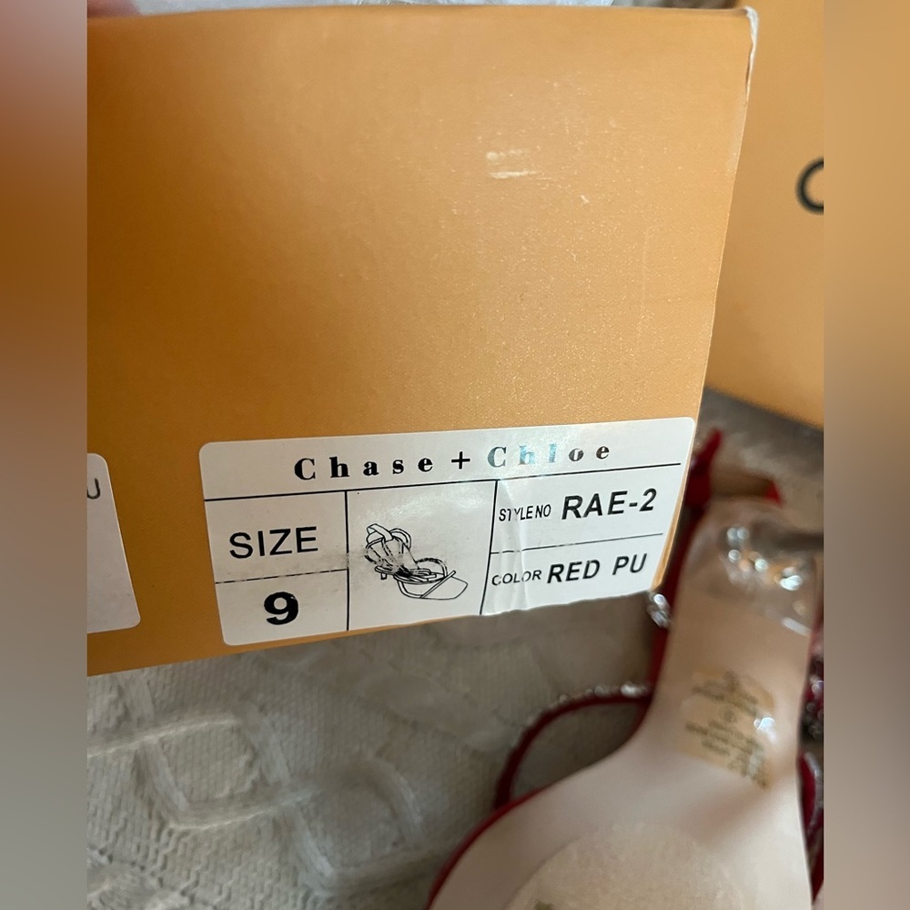 NEW! Chase + Chloe Stiletto Sandals with Wrap Around Ankle Straps Women’s Size 9 - Picture 3 of 15